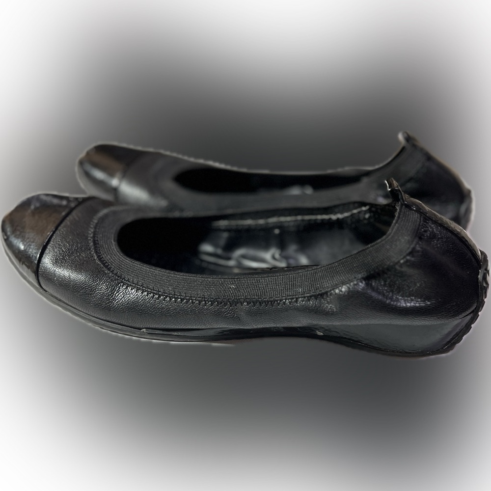 Kenneth Cole Reaction Leather Ballet Flats Blink Wink Women’s 8.5M Black Slip On